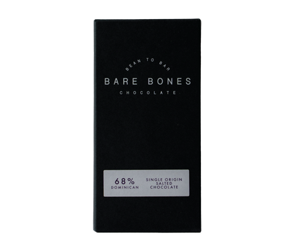Bare Bones Dominican 68% Salted Chocolate.