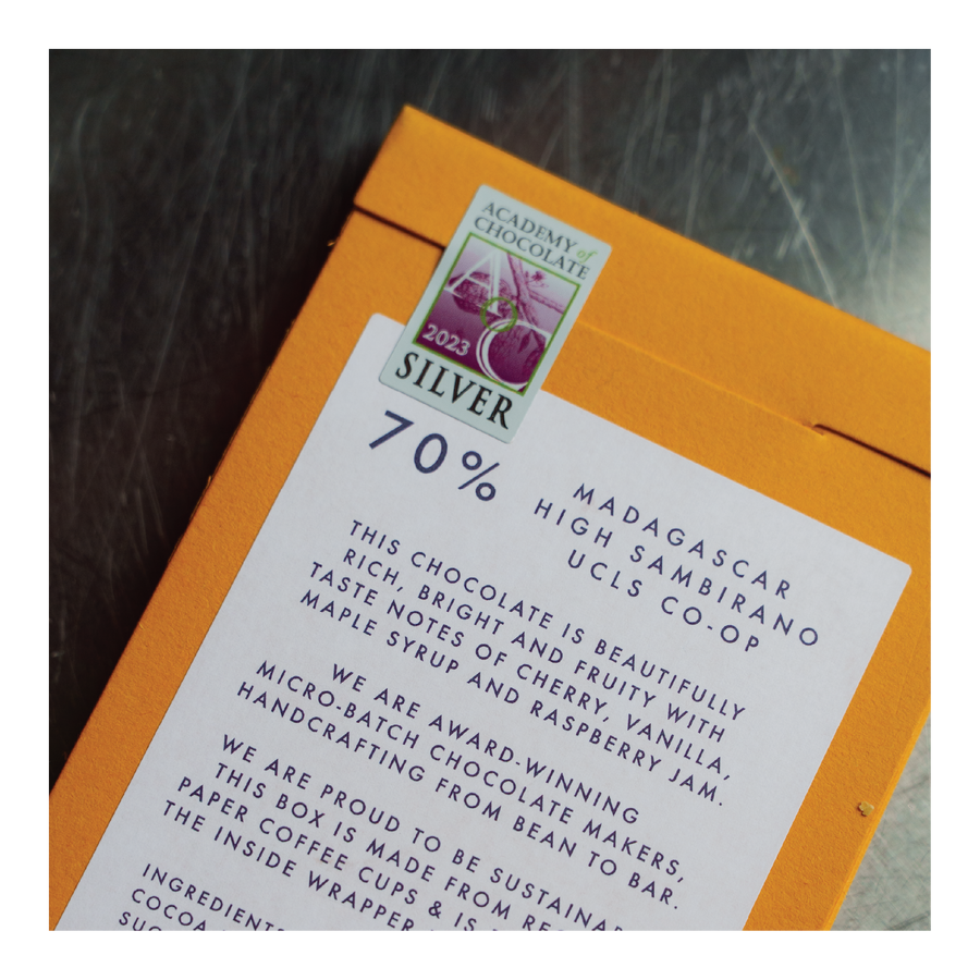 Bare Bones Madagascar 70% Dark Chocolate.