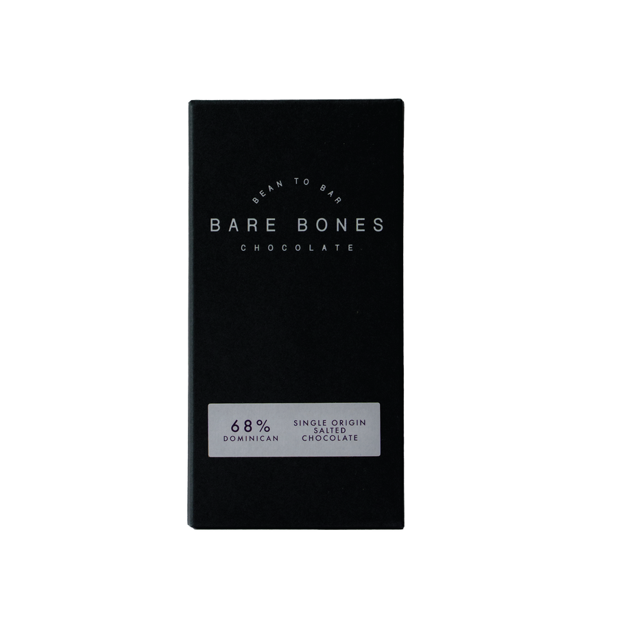 Bare Bones Dominican 68% Salted Chocolate.