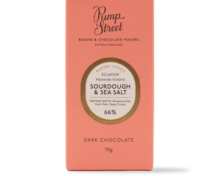 Pump Street Ecuador sourdough & sea salt 66% dark chocolate.