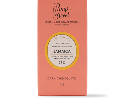 Pump Street Jamaica 75% dark chocolate.